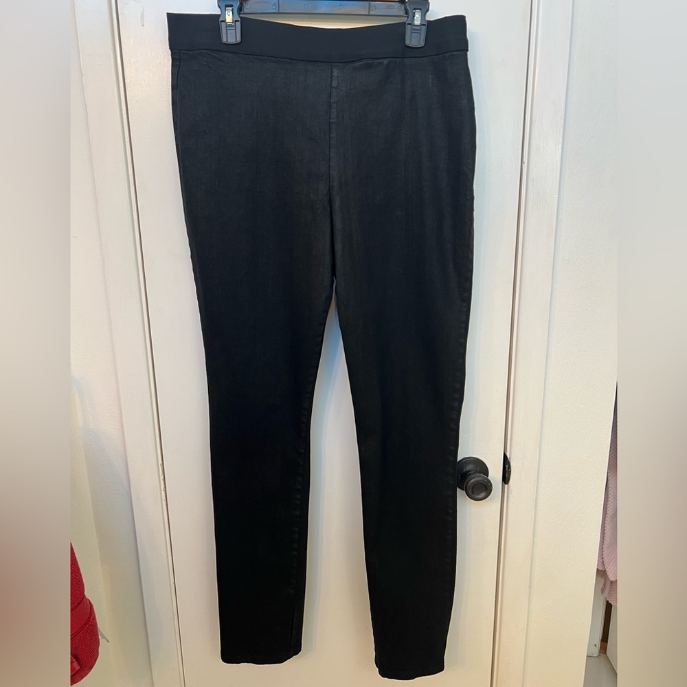 NYDJ black coated leggings